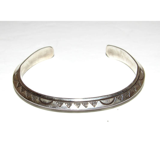 Navajo Sterling Carinated Ingot Double Sided Cuff Bracelet
