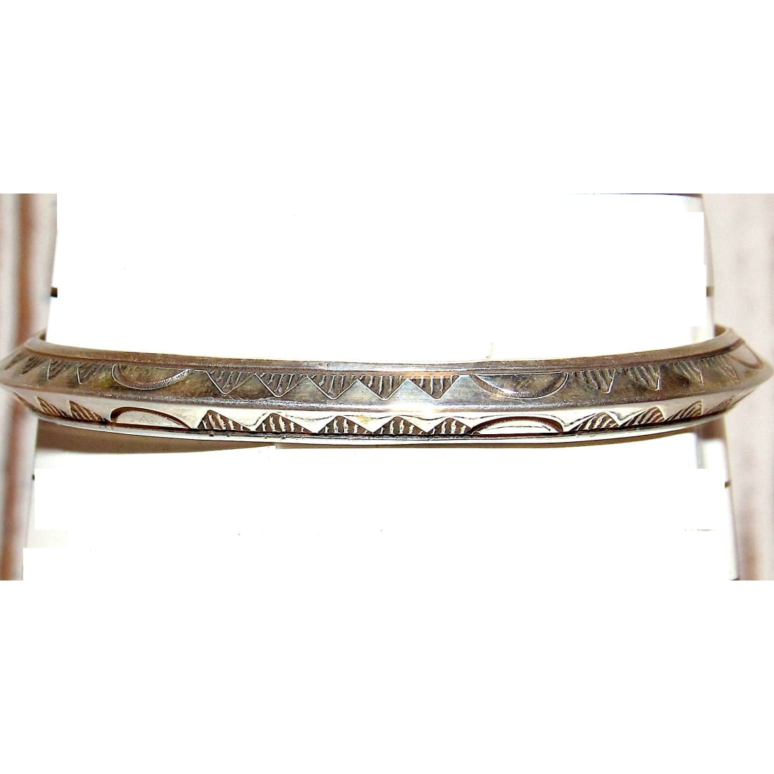 Navajo Sterling Carinated Ingot Double Sided Cuff Bracelet