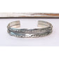 Navajo Sterling Silver Carinated Stacker Cuff Bracelet Ingot