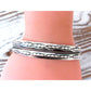 Navajo Sterling Silver Carinated Stacker Cuff Bracelet Ingot