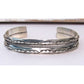 Navajo Sterling Silver Carinated Stacker Cuff Bracelet Ingot