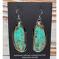 Navajo Sterling Silver Carved Turquoise Feather Dangle