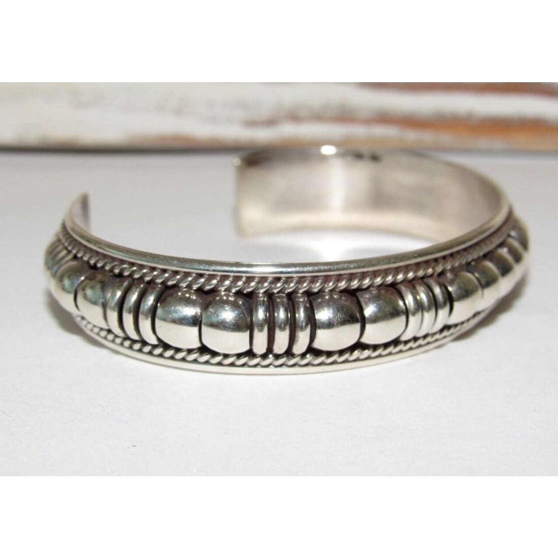 Navajo Sterling Silver Cuff Bracelet Tom Charley Native