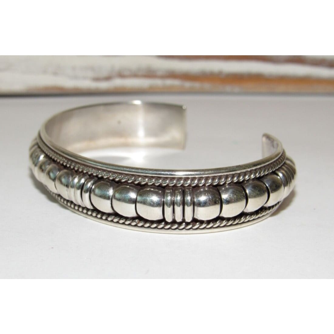 Navajo Sterling Silver Cuff Bracelet Tom Charley Native