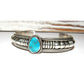 Navajo Sterling Silver Kingman Turquoise Cuff Bracelet