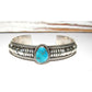 Navajo Sterling Silver Kingman Turquoise Cuff Bracelet