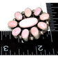 Navajo Sterling Silver Pink Conch Shell Cluster Earrings