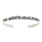 Navajo Sterling Silver Stacker Cuff Bracelet Floral Design