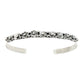 Navajo Sterling Silver Stacker Cuff Bracelet Floral Design