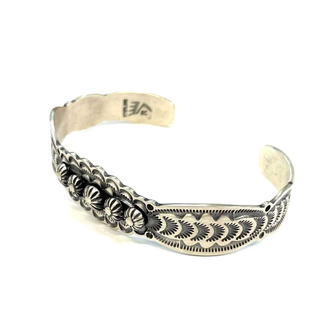 Navajo Sterling Silver Stacker Cuff Bracelet Ingot Signed