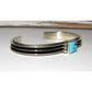 Navajo Sterling Turquoise Stacker Bracelet D. Yazzie Native
