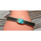 Navajo Sterling Turquoise Stacker Bracelet D. Yazzie Native