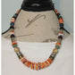 Navajo Tommy Singer Orange Spiny Heishi Necklace Sterling