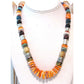 Navajo Tommy Singer Orange Spiny Heishi Necklace Sterling