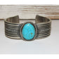 Navajo E. Hale Tufa Cast Sterling Silver Cuff Bracelet