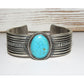 Navajo E. Hale Tufa Cast Sterling Silver Cuff Bracelet
