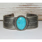 Navajo E. Hale Tufa Cast Sterling Silver Cuff Bracelet