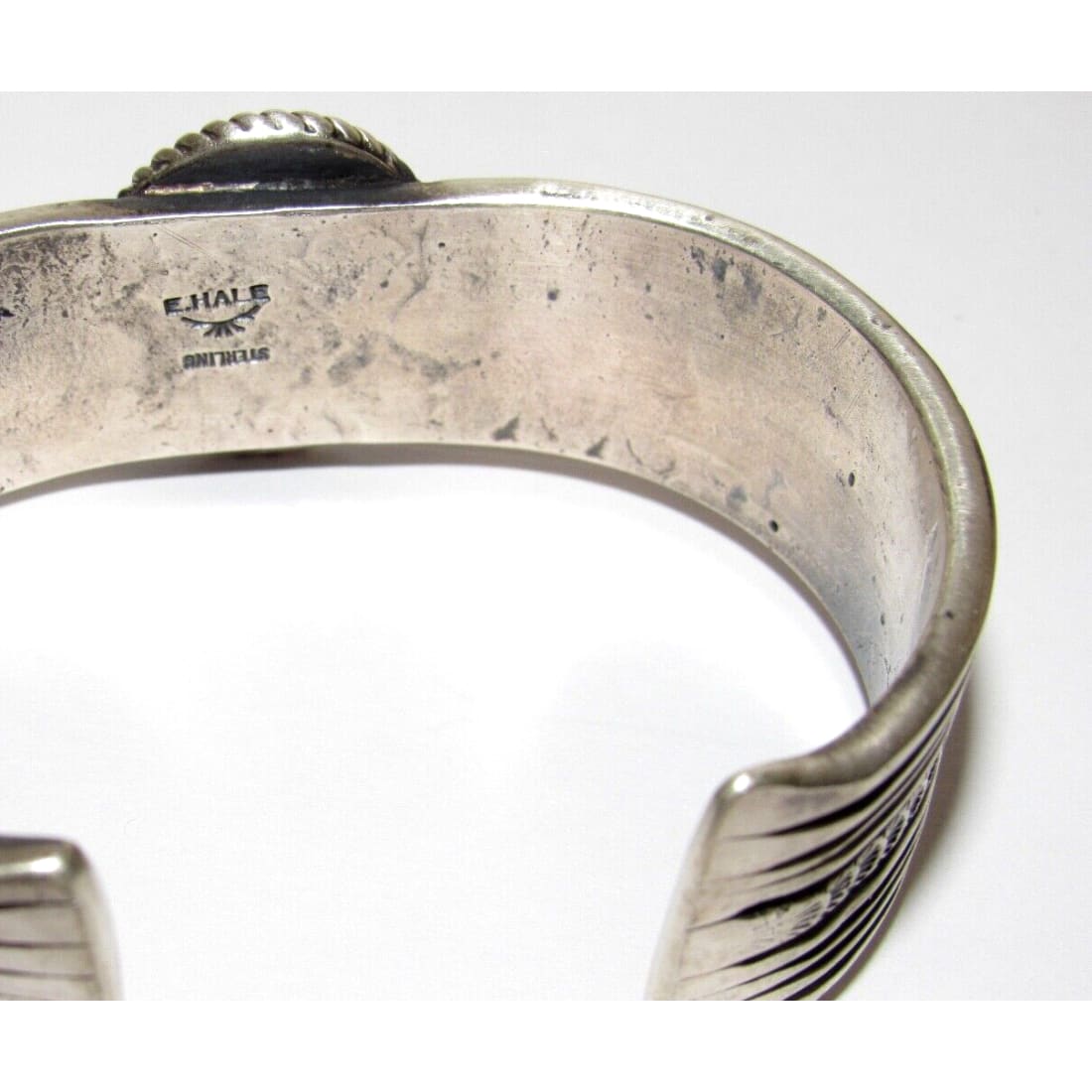 Navajo E. Hale Tufa Cast Sterling Silver Cuff Bracelet