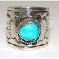 Navajo Turquoise Band Ingot Ring Size 7.5 Sterling Silver