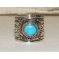 Navajo Turquoise Band Ingot Ring Size 9 Sterling Silver