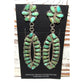 Navajo Turquoise Cluster Dangle Earrings Sterling Silver