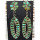 Navajo Turquoise Cluster Dangle Earrings Sterling Silver