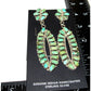 Navajo Turquoise Cluster Dangle Earrings Sterling Silver