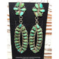 Navajo Turquoise Cluster Dangle Earrings Sterling Silver