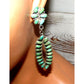 Navajo Turquoise Cluster Dangle Earrings Sterling Silver