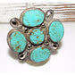 Massive Navajo Turquoise Cluster Statement Ring Sz 7 