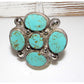 Massive Navajo Turquoise Cluster Statement Ring Sz 7 