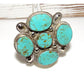 Massive Navajo Turquoise Cluster Statement Ring Sz 7 