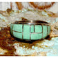 Navajo Turquoise Cobble Inlay Ring Sz 9 Sterling Silver