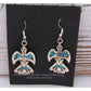 Navajo Charlie Singer Turquoise Coral Inlay Peyote Bird Earrings Native Signed The Southwestern Style Gallery