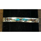 Navajo Turquoise Coral Inlay Stacker Cuff Bracelet Sterling