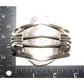 Navajo turquoise coral sterling silver bracelet Joelias Draper with intricate twisted wire design