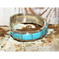 Navajo Turquoise Inlay Cuff Bracelet Sterling Steve