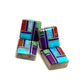 Navajo Turquoise Inlay Earrings Opal Coral Sugilite Sterling