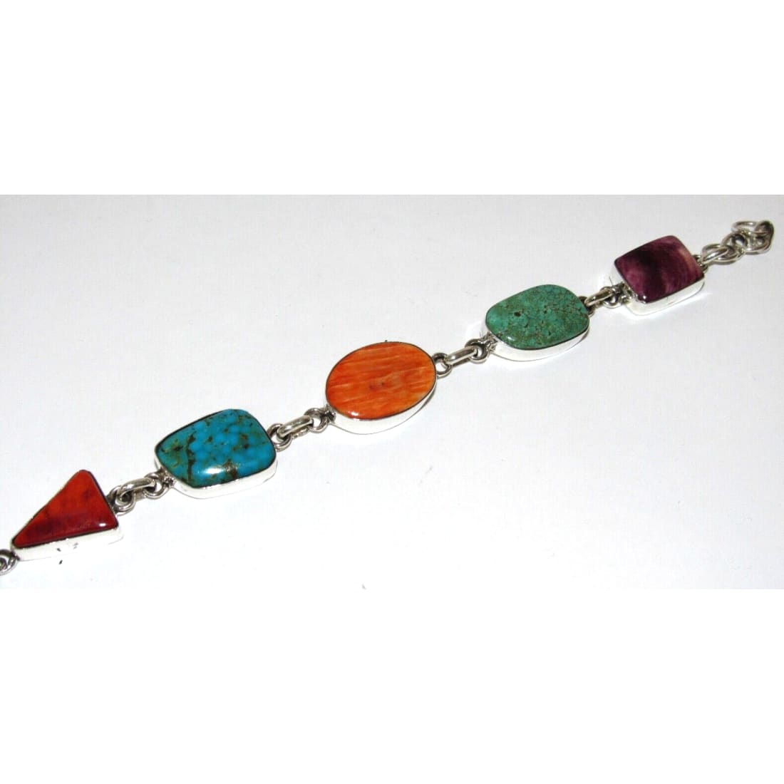 Navajo Turquoise Orange Purple Spiny Adjustable Link