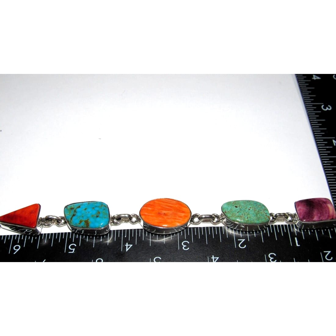 Navajo Turquoise Orange Purple Spiny Adjustable Link