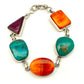 Navajo Turquoise Orange Purple Spiny Adjustable Link