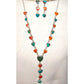 Navajo Turquoise Spiny Heart Lariat Necklace Earrings Set