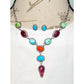 Navajo Turquoise Spiny Oyster Lariat Necklace Earrings