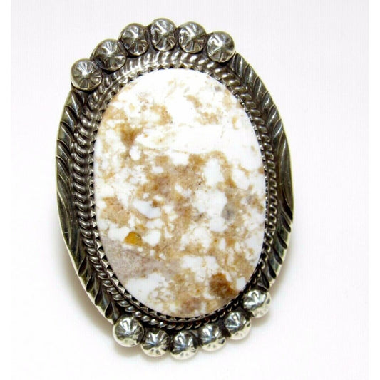 Large Navajo Wild Horse Ring Sz 9 Sterling Silver Native 