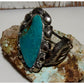 Old Pawn Massive Navajo Turquoise Bracelet Blossom Design