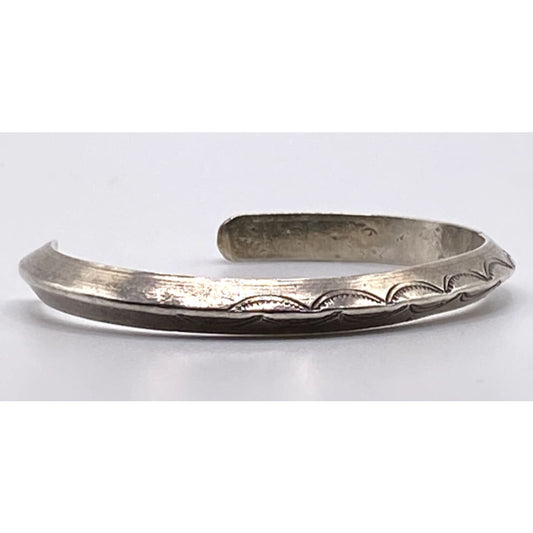 Old Pawn Navajo Carinated Stacker Cuff Bracelet Ingot