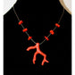 Old Pawn Navajo Coral Necklace Liquid Sterling Silver 17’