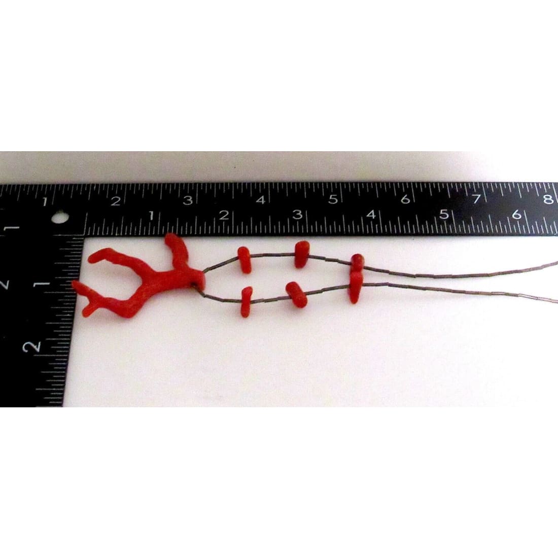 Old Pawn Navajo Coral Necklace Liquid Sterling Silver 17’