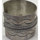 Old Pawn Navajo Ingot Cuff Bracelet Hand Stamped Sterling