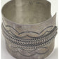 Old Pawn Navajo Ingot Cuff Bracelet Hand Stamped Sterling